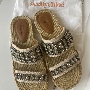 See by Chloe Espadrille Sandals Size 38